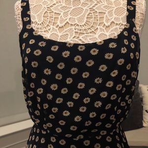 Navy Sundress with Sunflower pattern